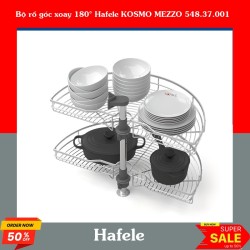 Bộ rổ góc xoay 180° Hafele KOSMO MEZZO 548.37.001