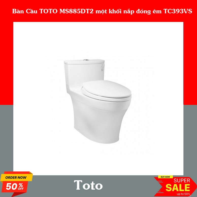 Bàn Cầu TOTO MS885DT2 một khối nắp đóng êm TC393VS
