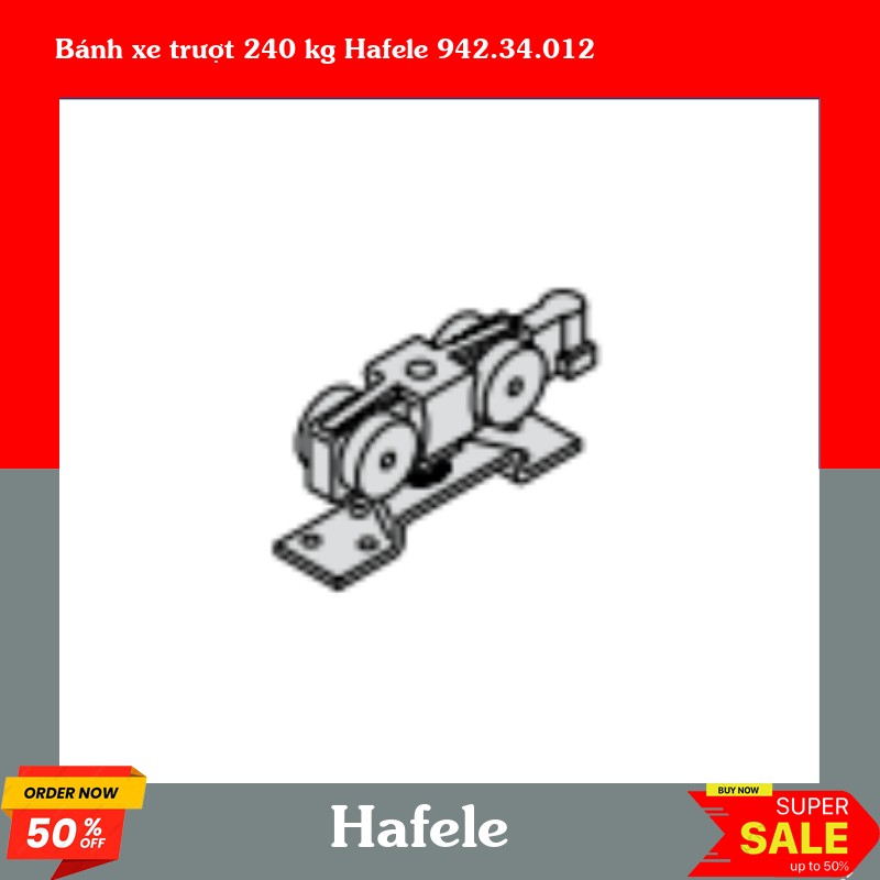 Bánh xe trượt 240 kg Hafele 942.34.012