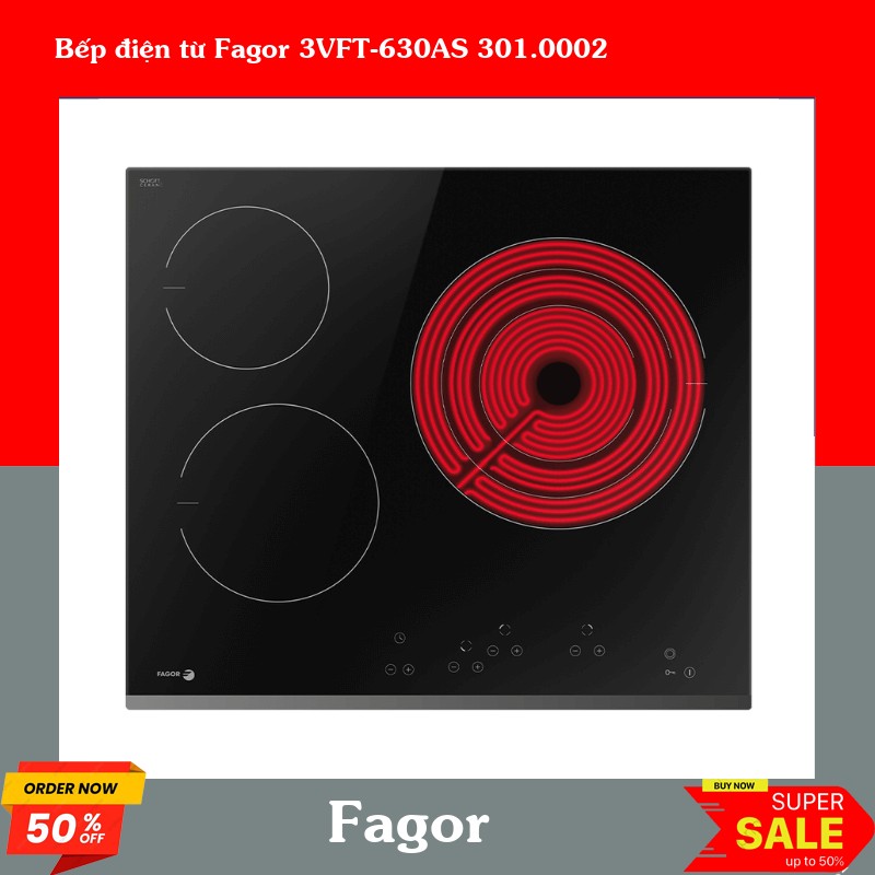 Bếp điện từ Fagor 3VFT-630AS 301.0002