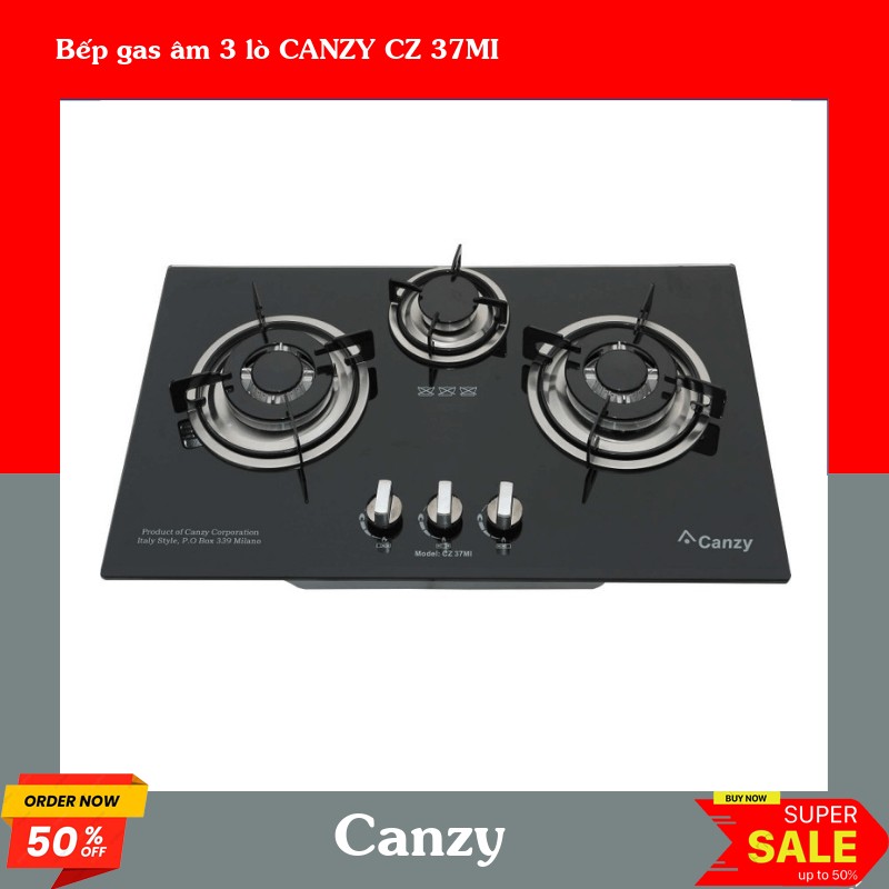 Bếp gas âm 3 lò CANZY CZ 37MI