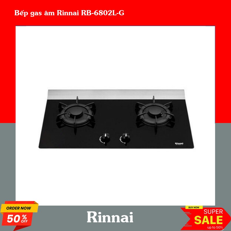 Bếp gas âm Rinnai RB-6802L-G