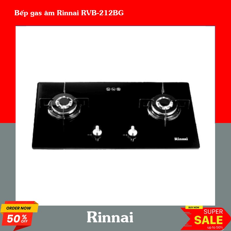 Bếp gas âm Rinnai RVB-212BG