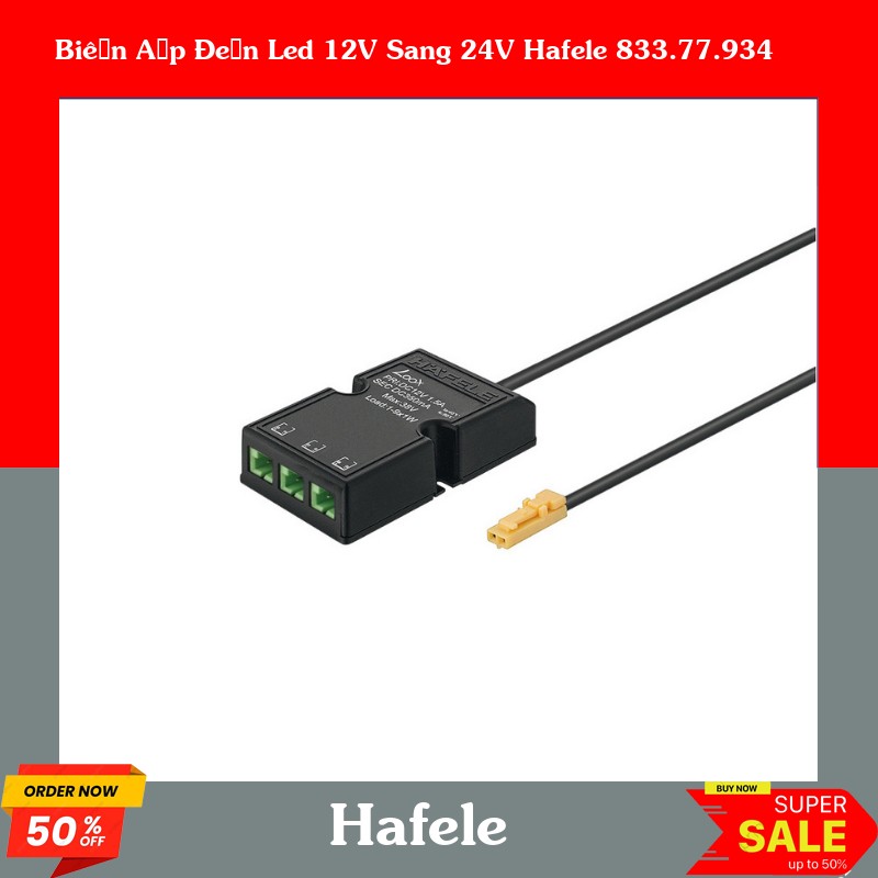 Biến Áp Đèn Led 12V Sang 24V Hafele 833.77.934