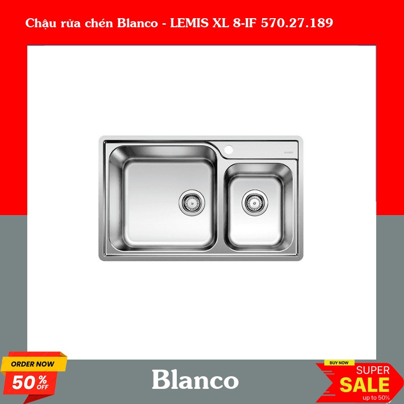 Chậu rửa chén Blanco - LEMIS XL 8-IF 570.27.189