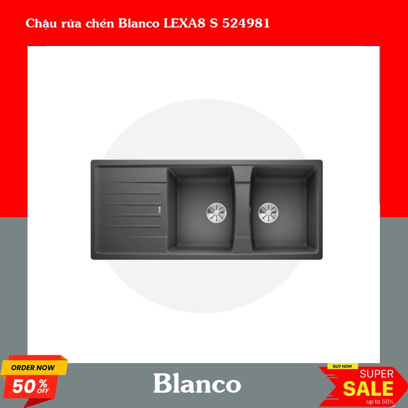 Chậu rửa chén Blanco LEXA8 S 524981