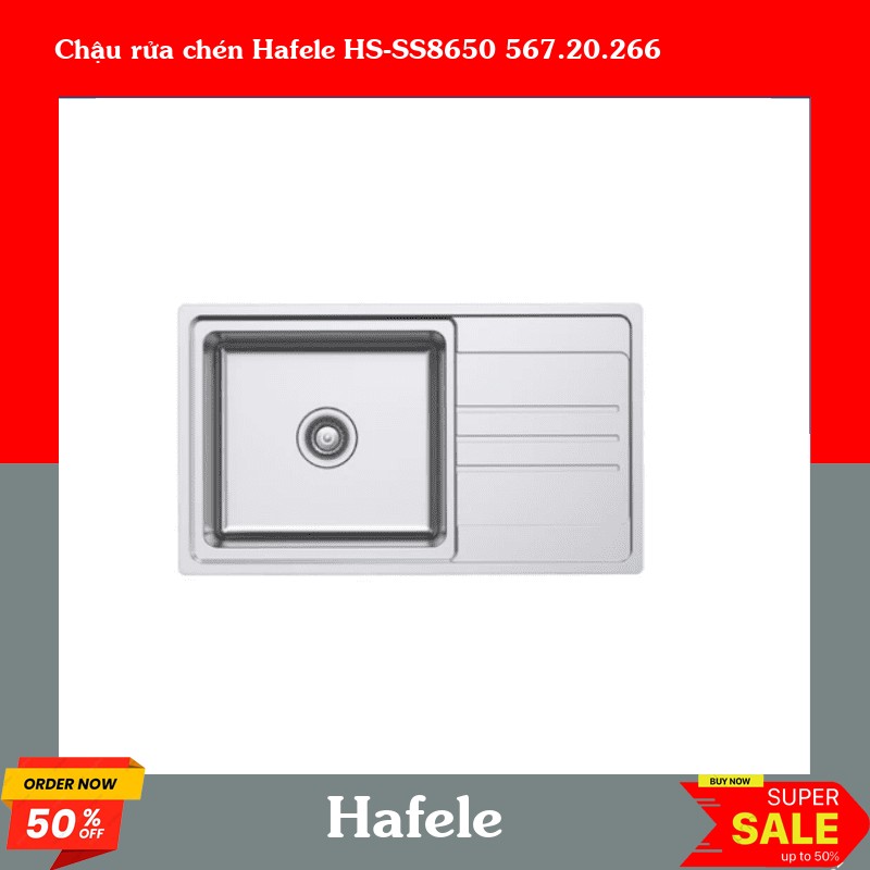Chậu rửa chén Hafele HS-SS8650 567.20.266