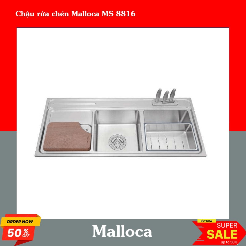 Chậu rửa chén Malloca MS 8816