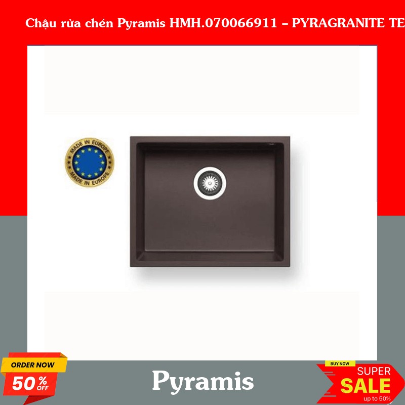 Chậu rửa chén Pyramis HMH.070066911 – PYRAGRANITE TETRAGON (50X40) 1B