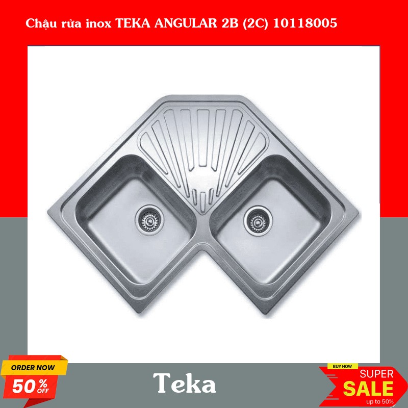 Chậu rửa inox TEKA ANGULAR 2B (2C) 10118005