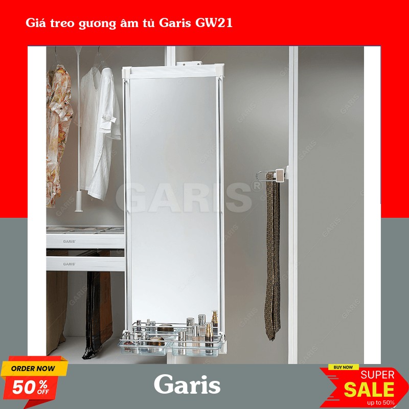 Giá treo gương âm tủ Garis GW21