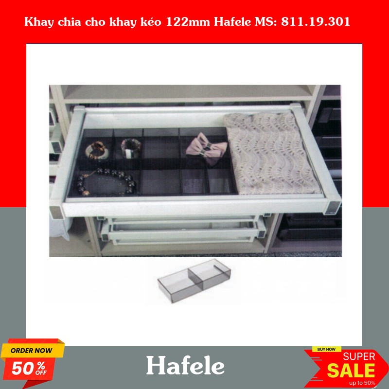 Khay chia cho khay kéo 122mm Hafele MS: 811.19.301
