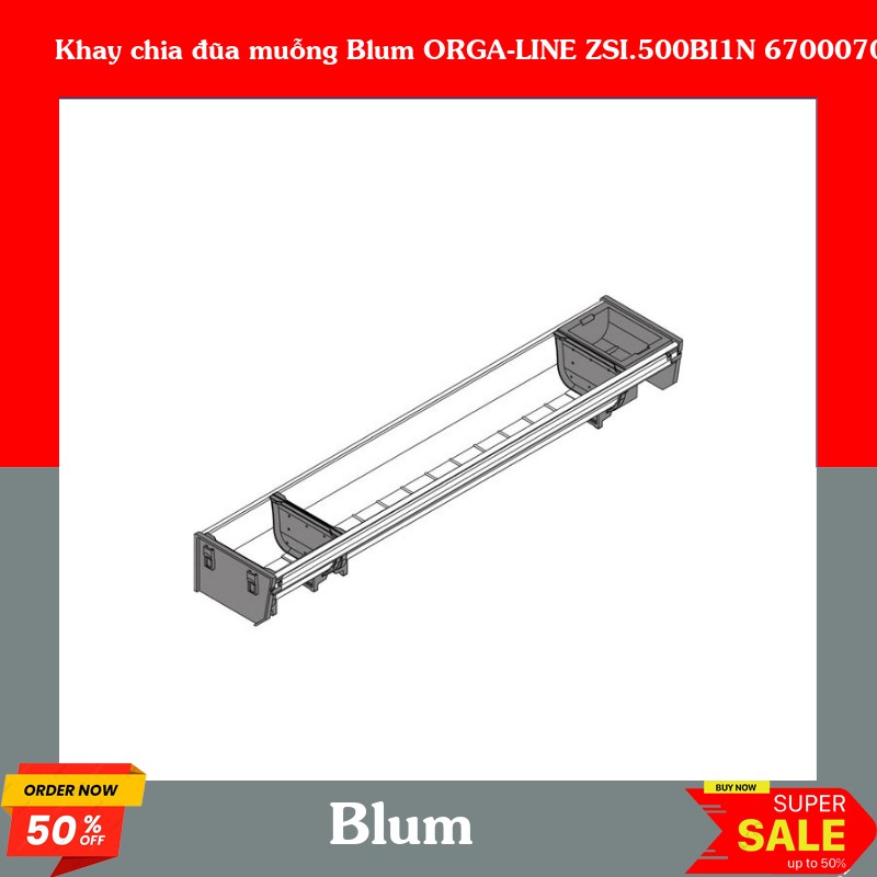 Khay chia đũa muỗng Blum ORGA-LINE ZSI.500BI1N 6700070