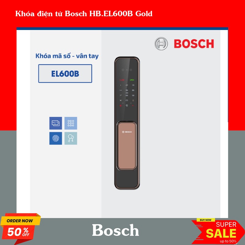 Khóa điện tử Bosch HB.EL600B Gold