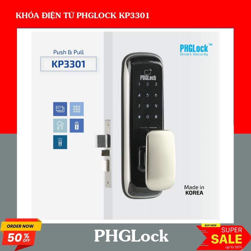 KHÓA ĐIỆN TỬ PHGLOCK KP3301