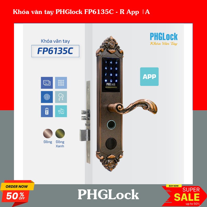 Khóa vân tay PHGlock FP6135C - R App |A