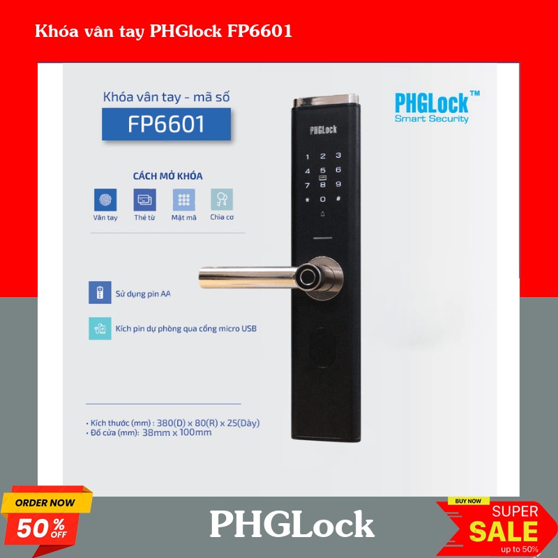Khóa vân tay PHGlock FP6601