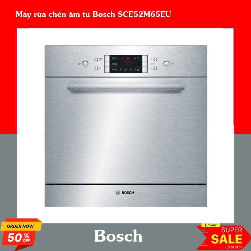Máy rửa chén âm tủ Bosch SCE52M65EU