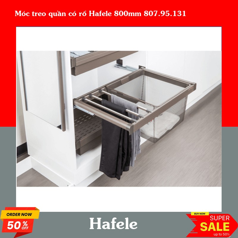 Móc treo quần có rổ Hafele 800mm 807.95.131