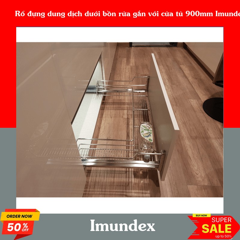 Rổ đựng dung dịch dưới bồn rửa gắn với cửa tủ 900mm Imundex 7 809 132