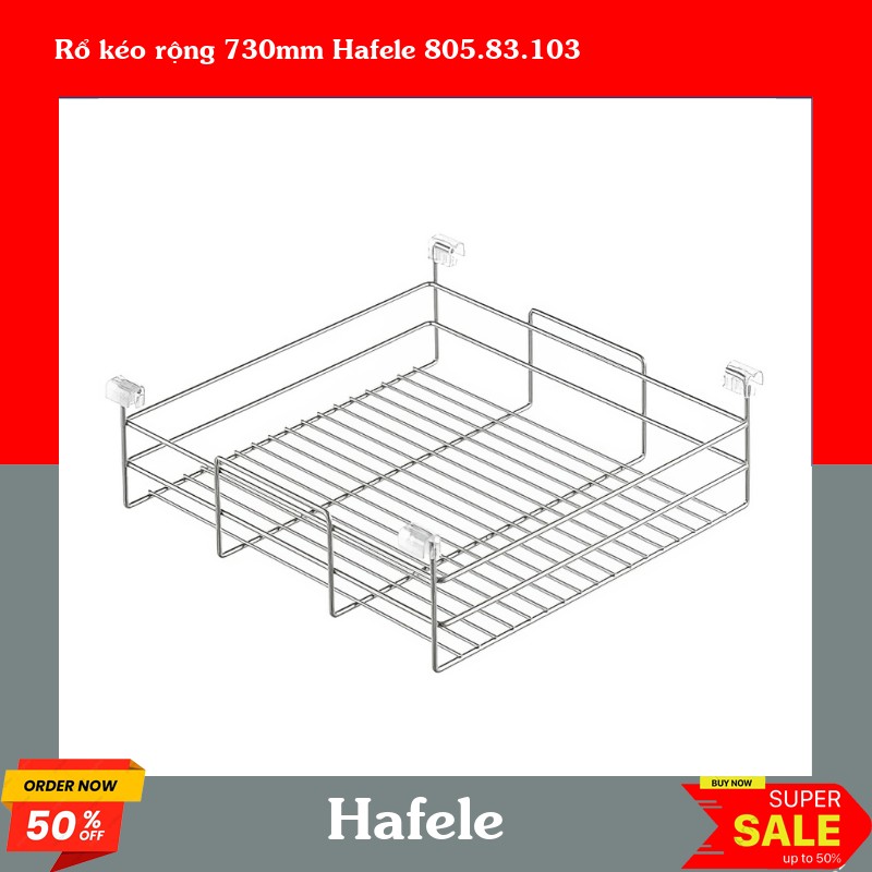 Rổ kéo rộng 730mm Hafele 805.83.103