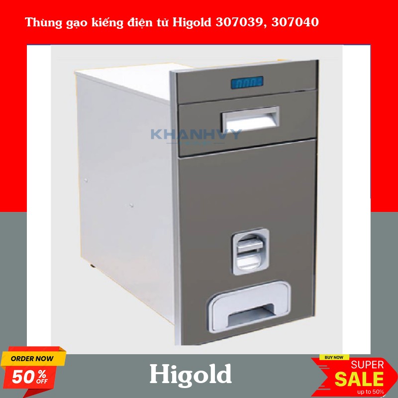 Thùng gạo kiếng điện tử Higold 307039, 307040